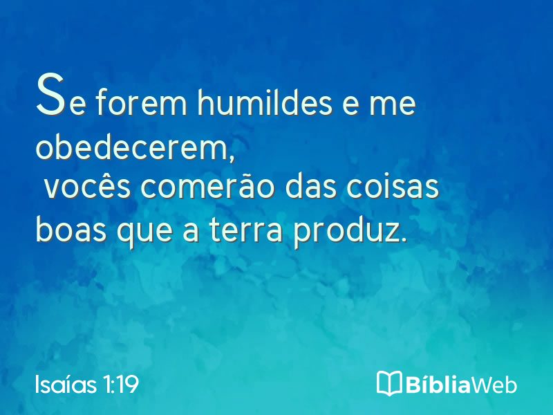 Isaías 1:19 em imagem para compartilhar