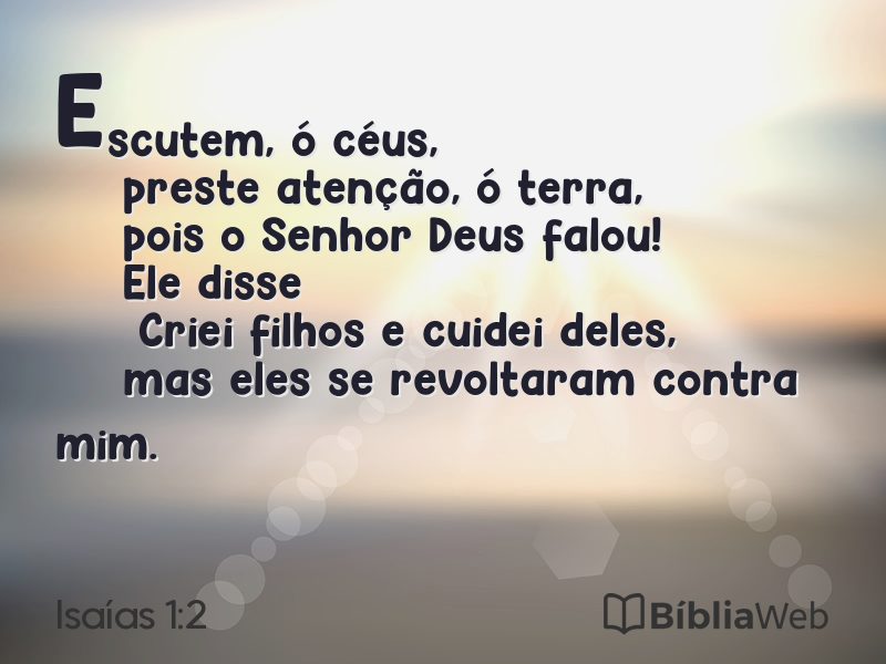 Isaías 1:2 em imagem para compartilhar