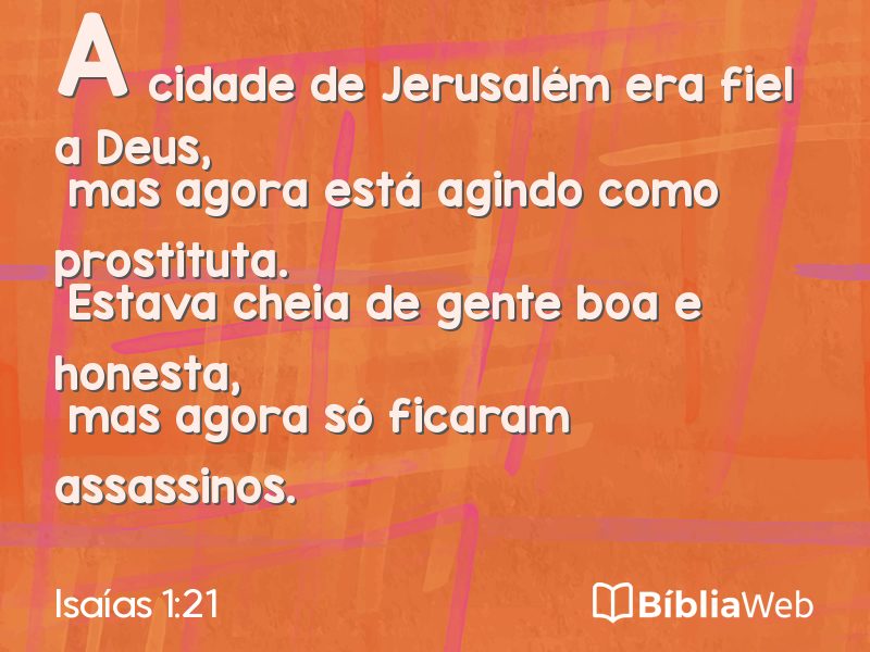 Isaías 1:21 em imagem para compartilhar