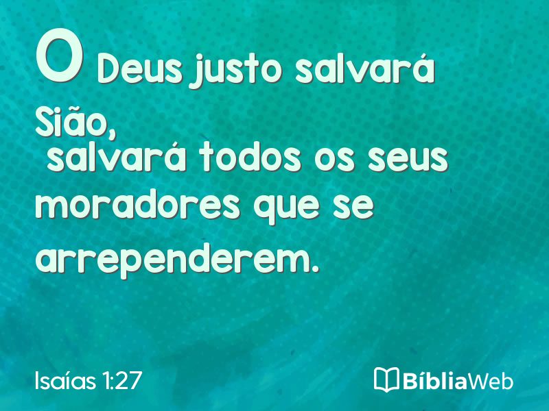 Isaías 1:27 em imagem para compartilhar