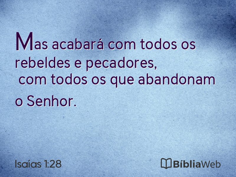 Isaías 1:28 em imagem para compartilhar