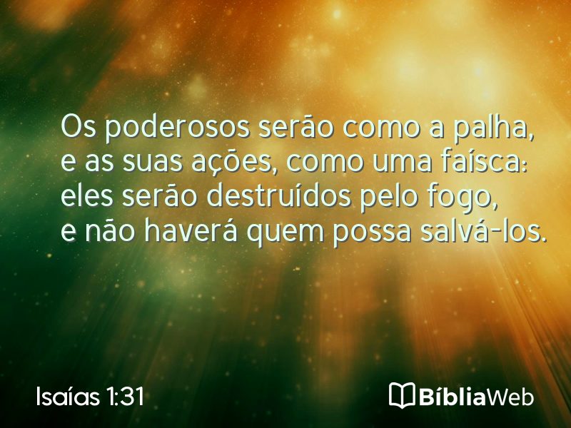 Isaías 1:31 em imagem para compartilhar