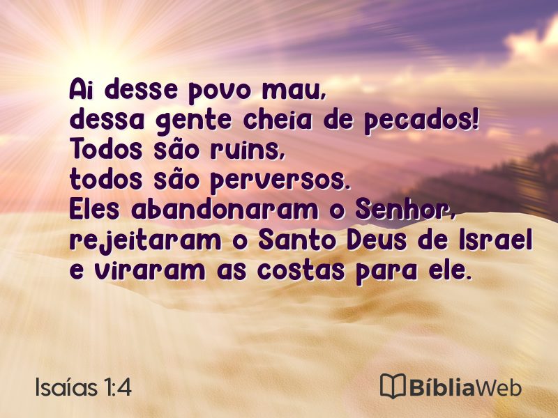 Isaías 1:4 em imagem para compartilhar