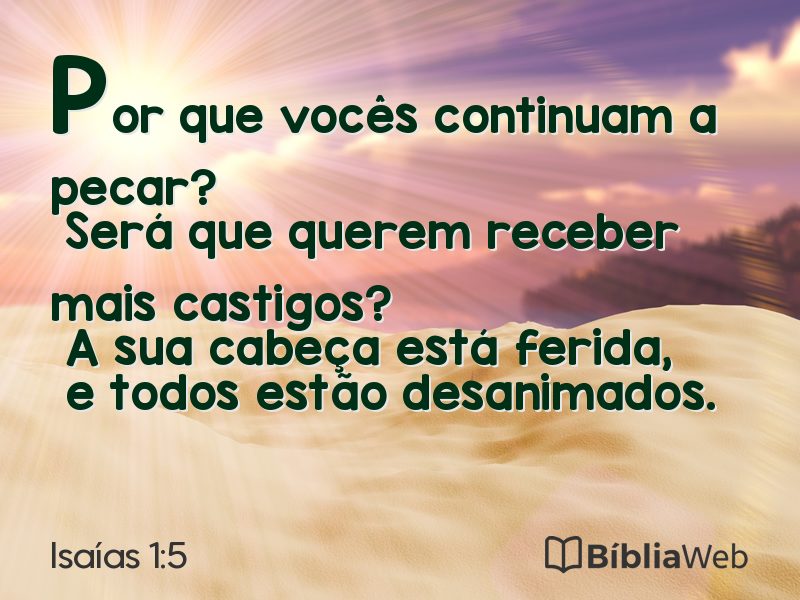 Isaías 1:5 em imagem para compartilhar