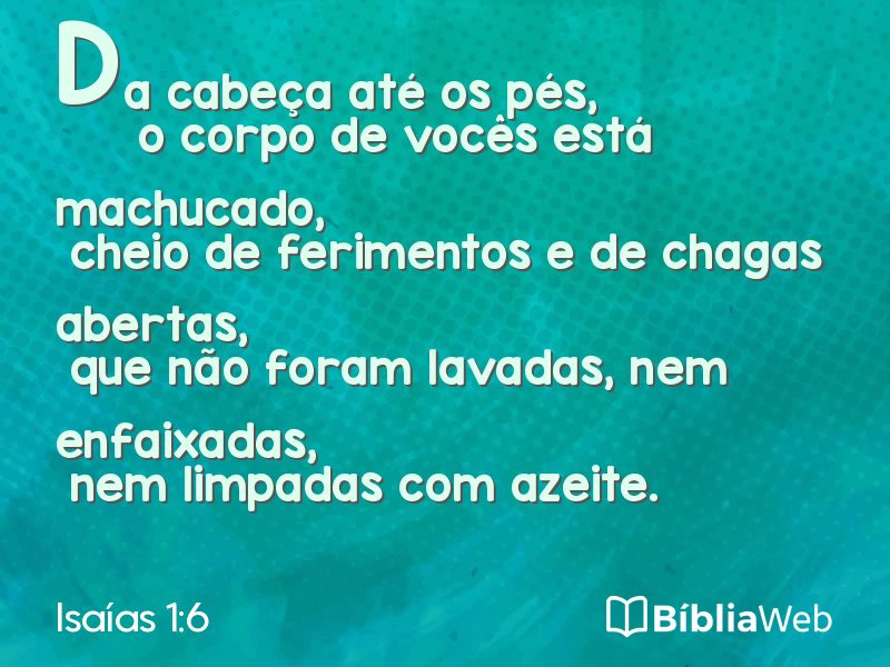 Isaías 1:6 em imagem para compartilhar