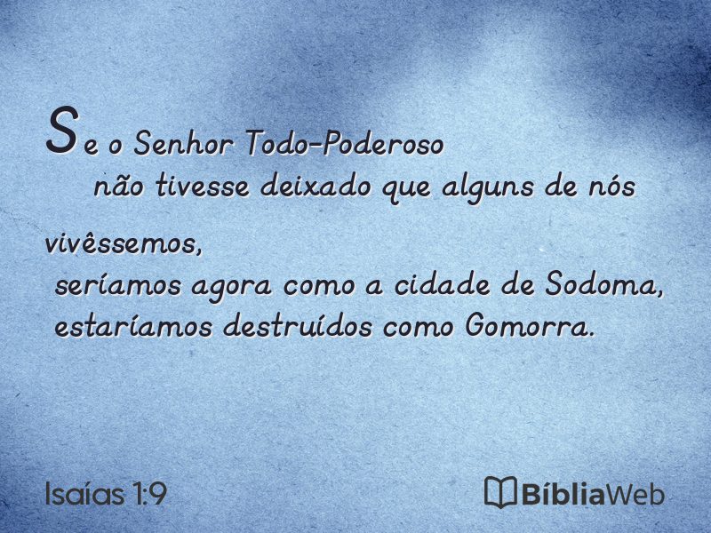 Isaías 1:9 em imagem para compartilhar
