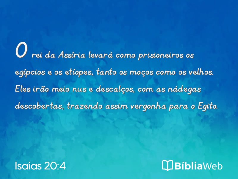 Isaías 20:4 em imagem para compartilhar