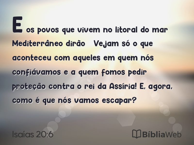 Isaías 20:6 em imagem para compartilhar