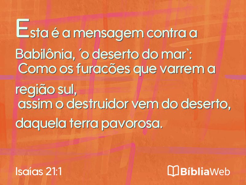 Isaías 21:1 em imagem para compartilhar