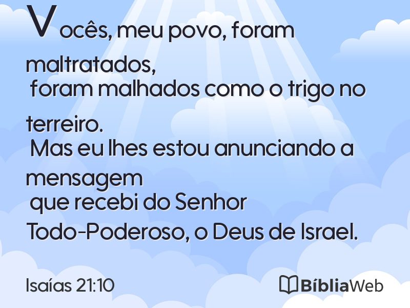 Isaías 21:10 em imagem para compartilhar