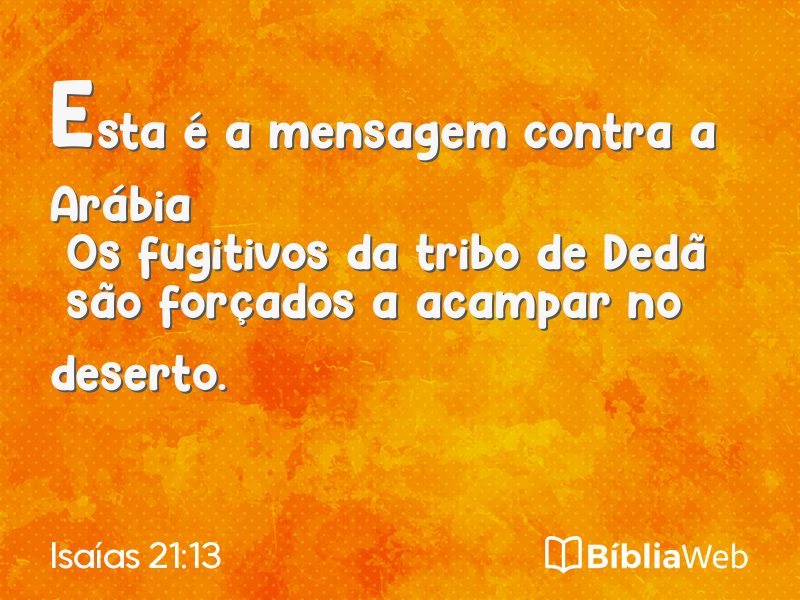 Isaías 21:13 em imagem para compartilhar