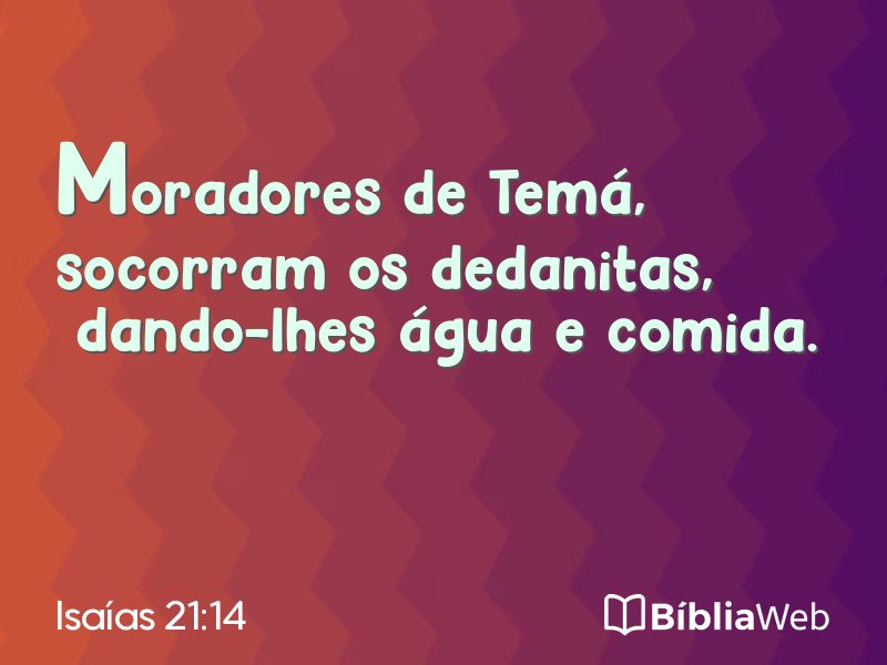 Isaías 21:14 em imagem para compartilhar