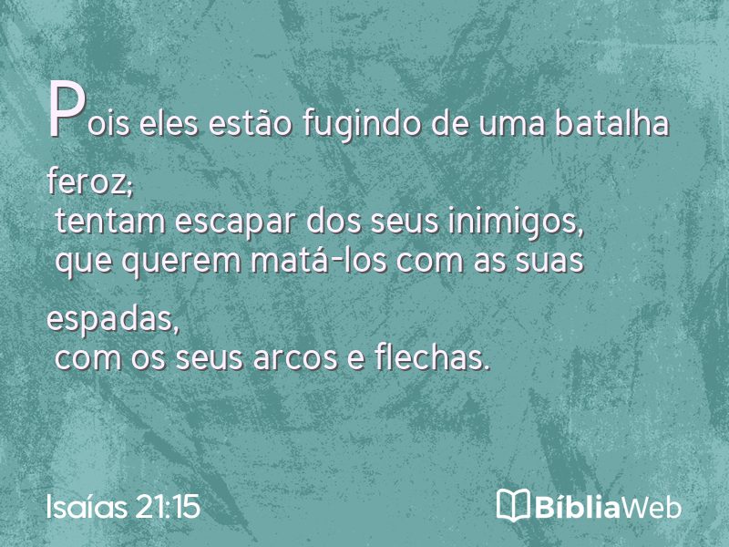 Isaías 21:15 em imagem para compartilhar