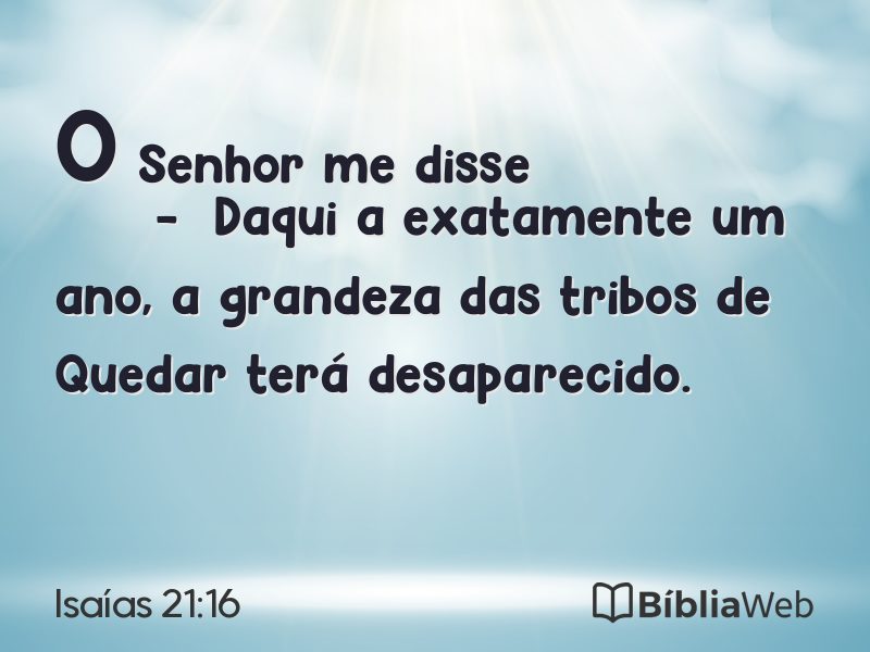 Isaías 21:16 em imagem para compartilhar