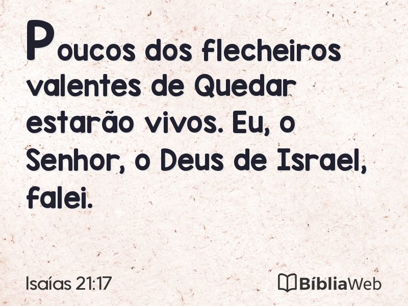 Isaías 21:17 em imagem para compartilhar
