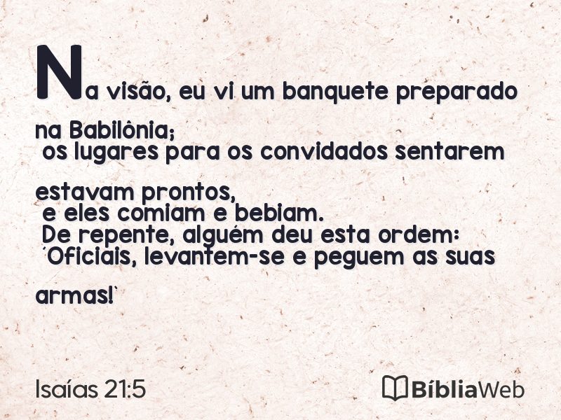 Isaías 21:5 em imagem para compartilhar
