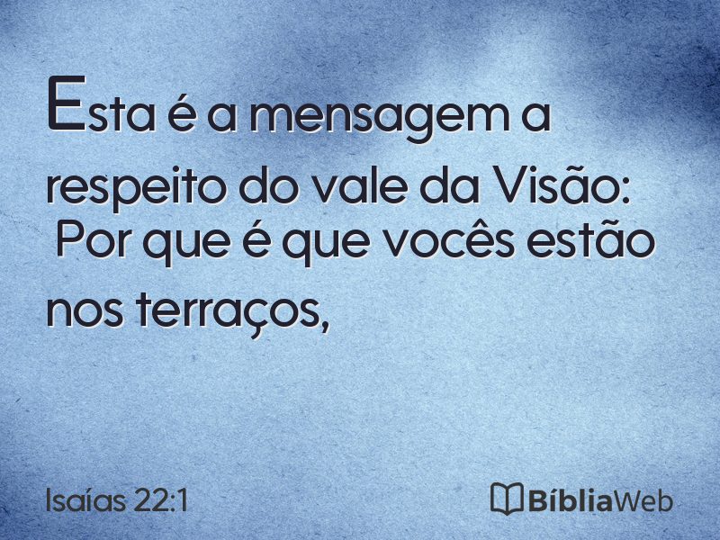 Isaías 22:1 em imagem para compartilhar