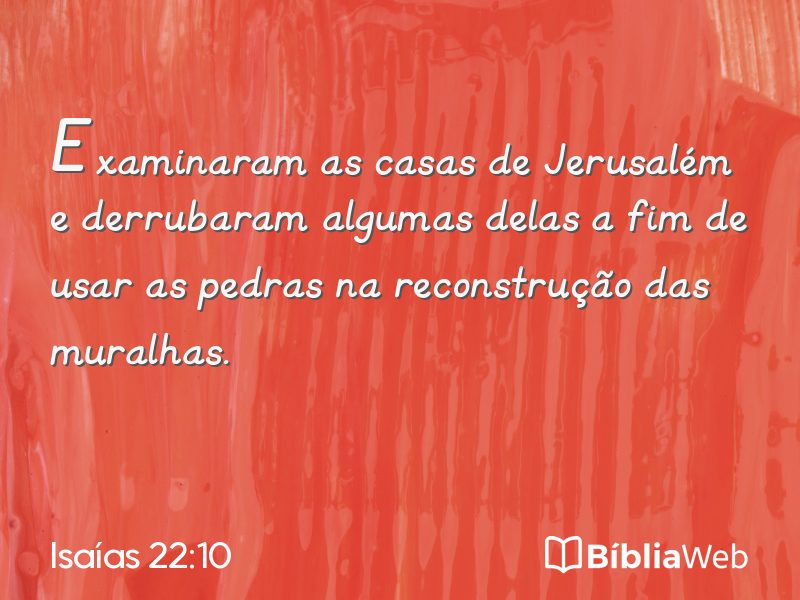 Isaías 22:10 em imagem para compartilhar