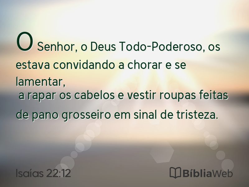 Isaías 22:12 em imagem para compartilhar