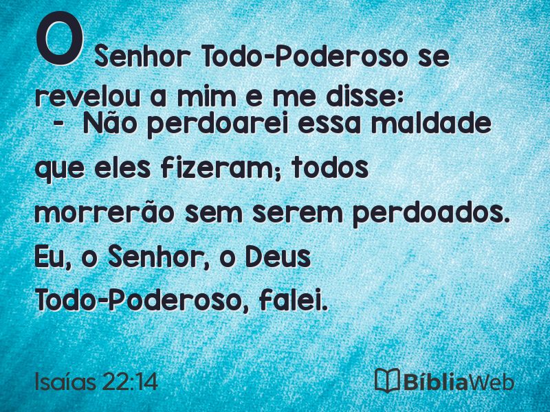 Isaías 22:14 em imagem para compartilhar
