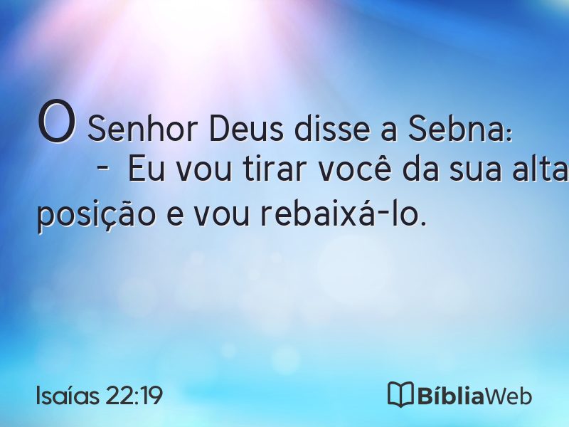 Isaías 22:19 em imagem para compartilhar