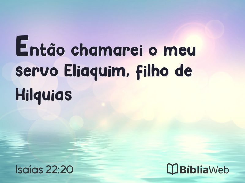 Isaías 22:20 em imagem para compartilhar