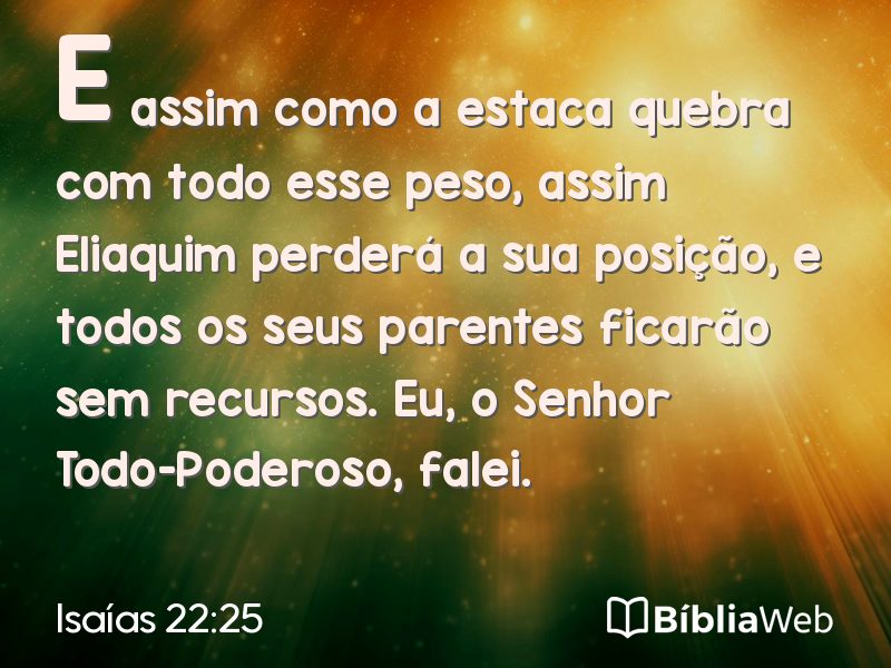 Isaías 22:25 em imagem para compartilhar