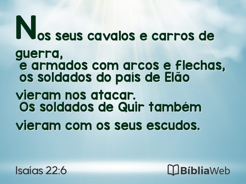 Isaías 22:6 em imagem para compartilhar