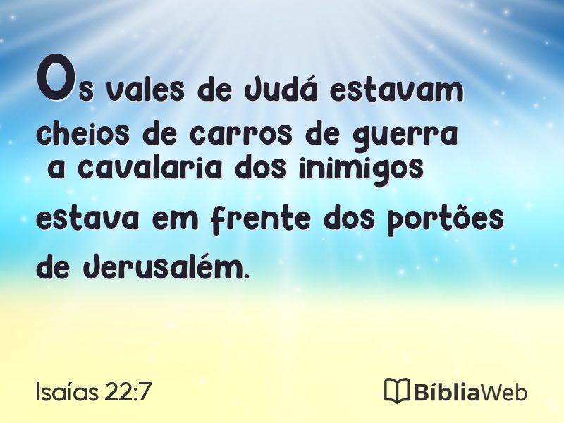 Isaías 22:7 em imagem para compartilhar