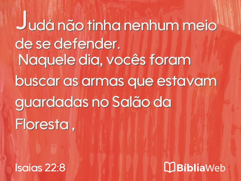 Isaías 22:8 em imagem para compartilhar