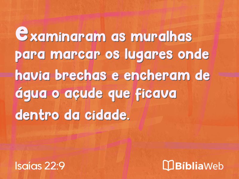 Isaías 22:9 em imagem para compartilhar