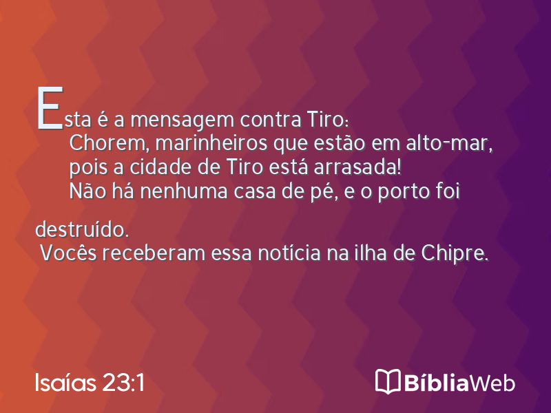 Isaías 23:1 em imagem para compartilhar