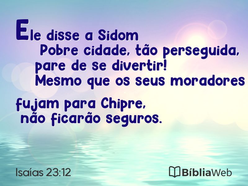 Isaías 23:12 em imagem para compartilhar