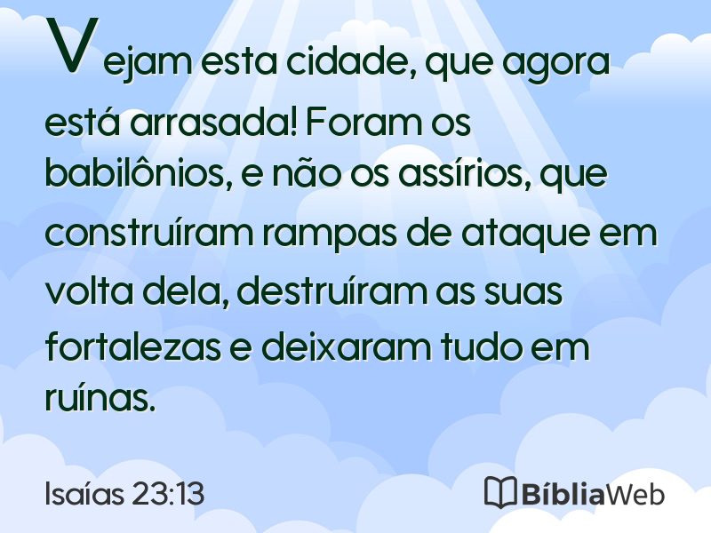 Isaías 23:13 em imagem para compartilhar