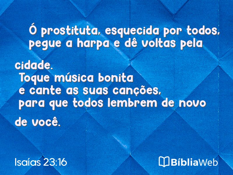 Isaías 23:16 em imagem para compartilhar