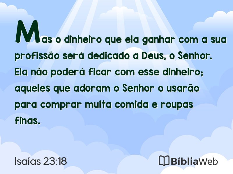 Isaías 23:18 em imagem para compartilhar