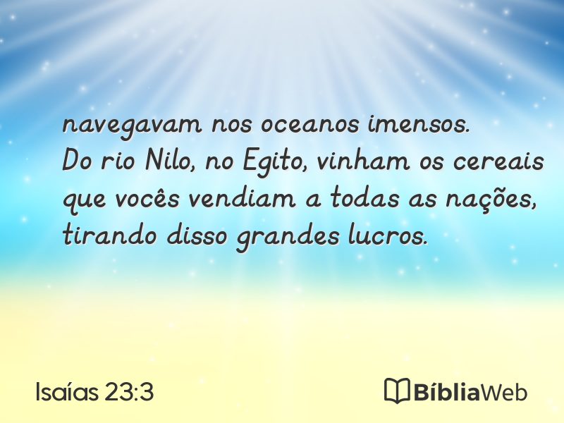 Isaías 23:3 em imagem para compartilhar