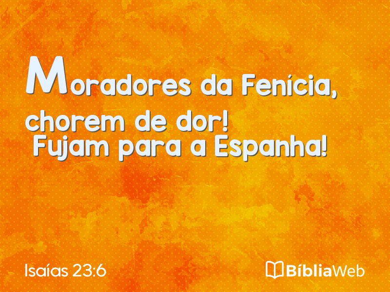 Isaías 23:6 em imagem para compartilhar