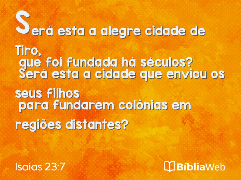 Isaías 23:7 em imagem para compartilhar
