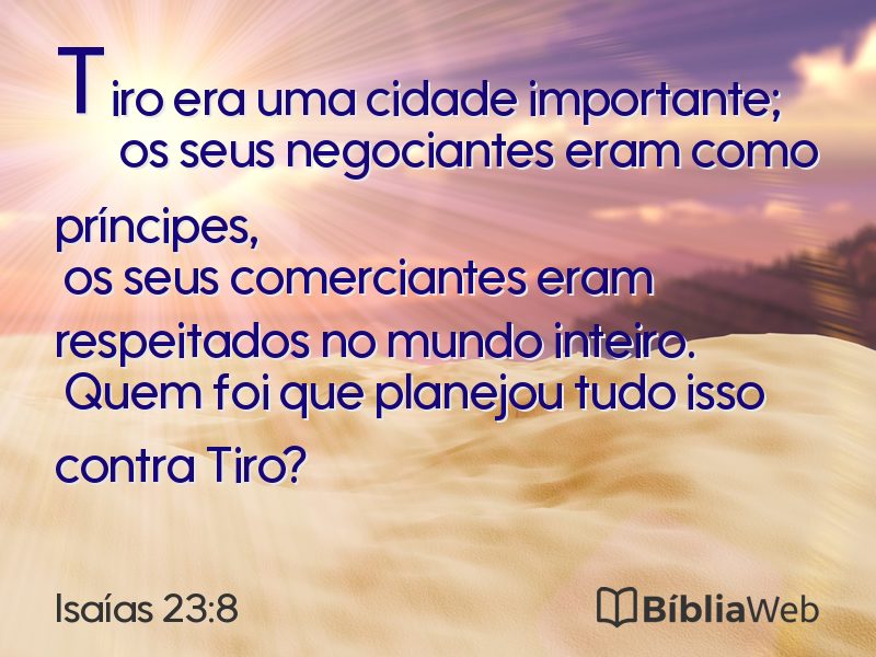 Isaías 23:8 em imagem para compartilhar