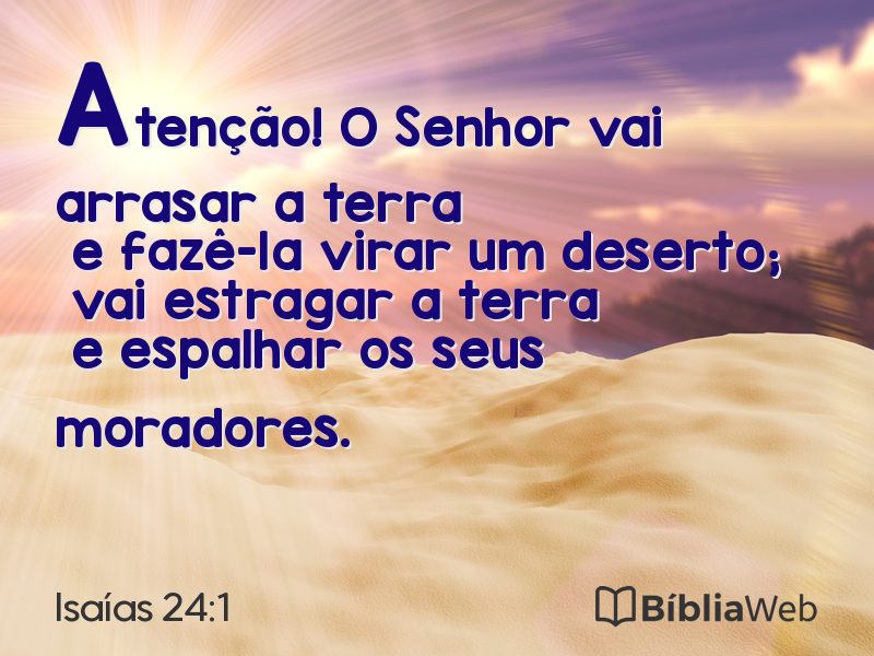 Isaías 24:1 em imagem para compartilhar