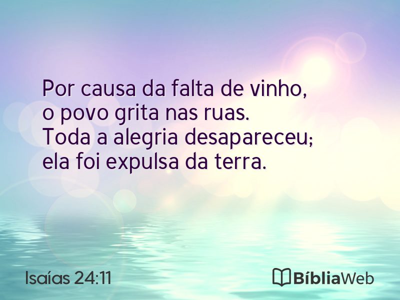 Isaías 24:11 em imagem para compartilhar
