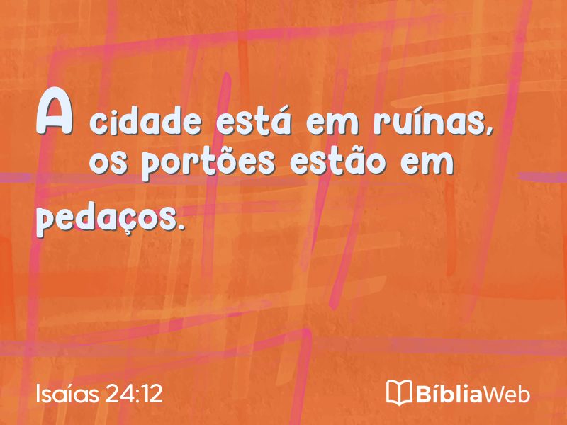 Isaías 24:12 em imagem para compartilhar