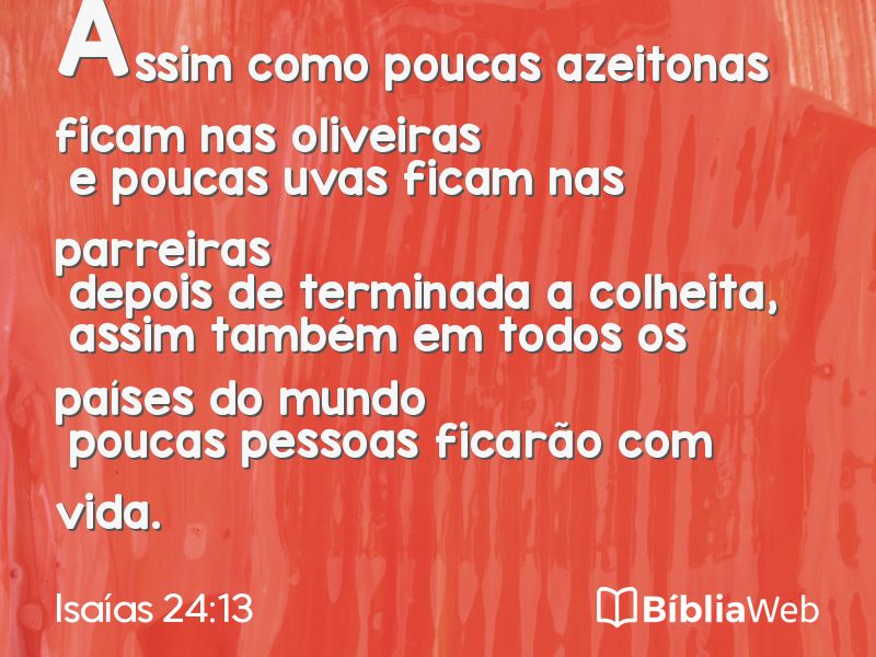 Isaías 24:13 em imagem para compartilhar
