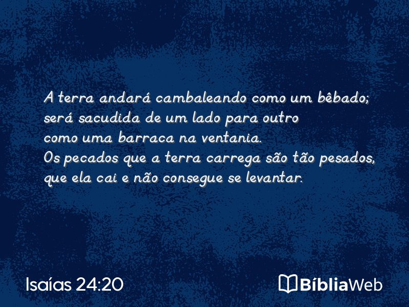 Isaías 24:20 em imagem para compartilhar