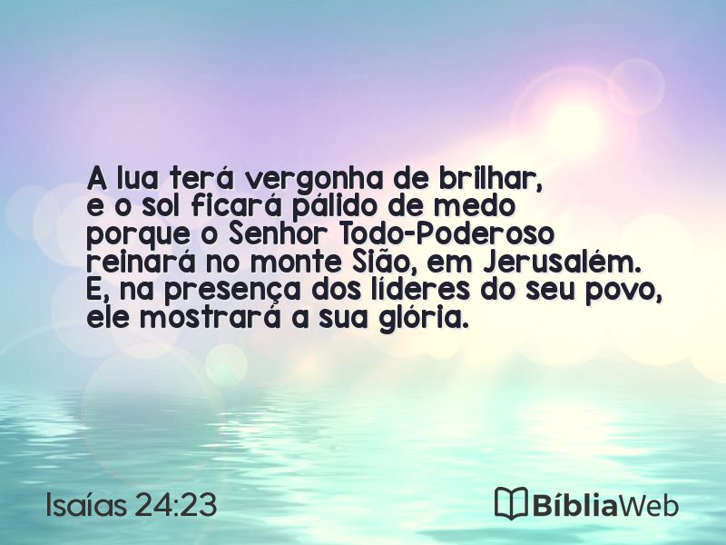 Isaías 24:23 em imagem para compartilhar