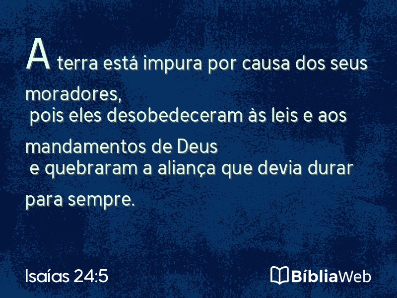 Isaías 24:5 em imagem para compartilhar