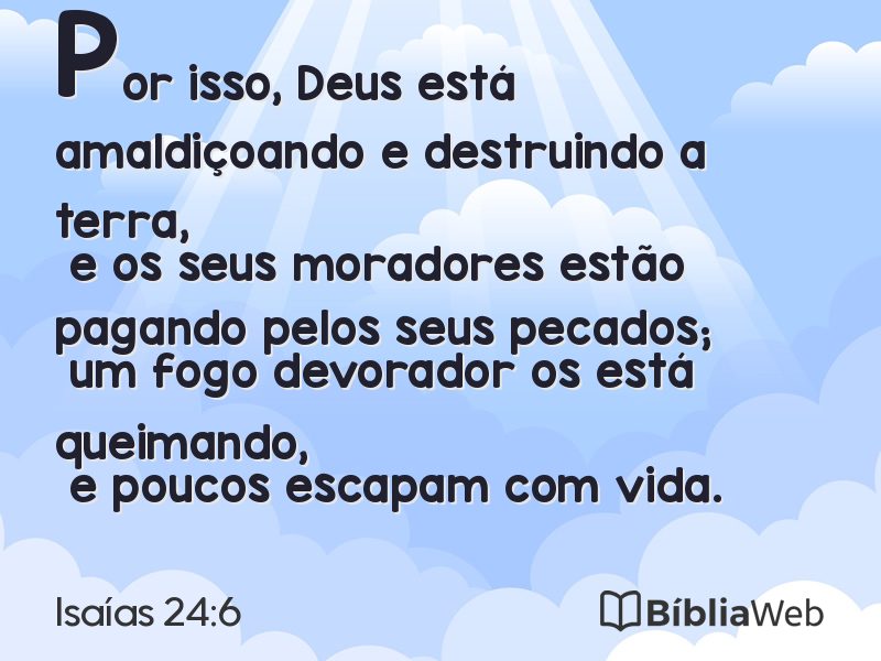 Isaías 24:6 em imagem para compartilhar