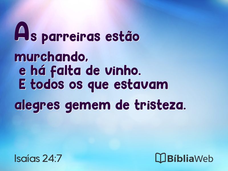 Isaías 24:7 em imagem para compartilhar