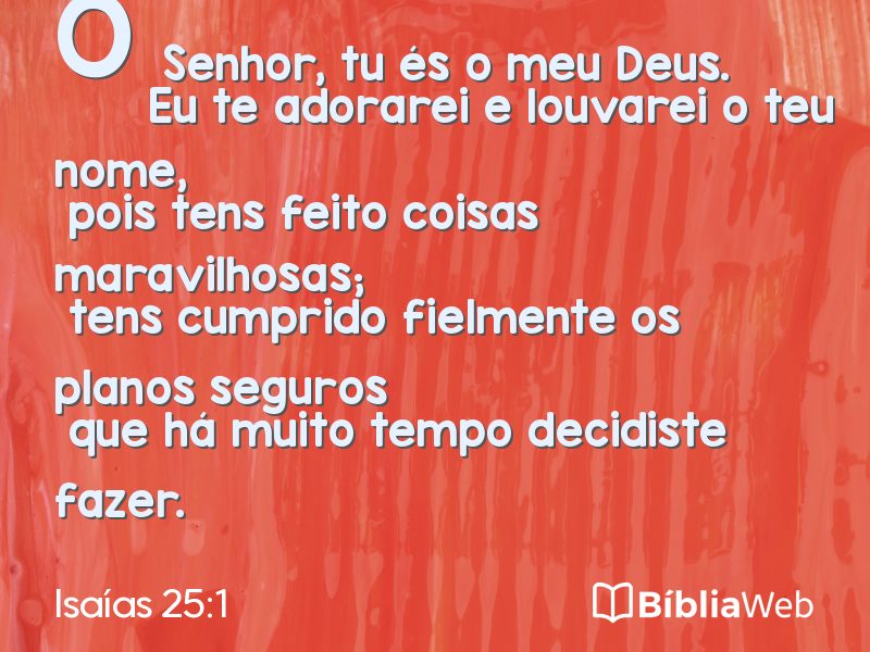 Isaías 25:1 em imagem para compartilhar